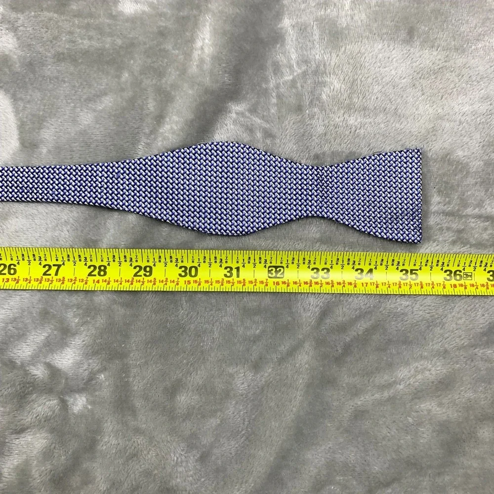 Banana Republic Bow Tie Mens Purple Geometric Abstract Silk Adjustable Formal